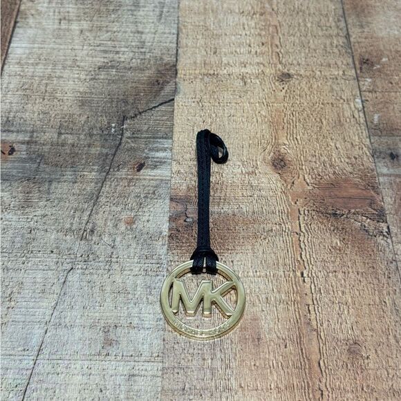 Black saffiano leather replacement Strap with Gold MK bag Charm - Picture 12 of 13